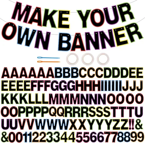 Vista 8 de 116 piezas de letras de la A a la Z DIY Banner personalizado Colorido