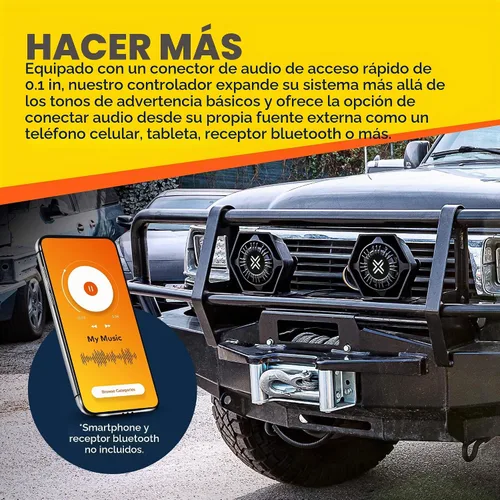 Vista 5 de LAMPHUS ThunderWave Kit de sirena de emergencia de policía de 200W [Control remoto][2x15A interruptores][sirena de aire manos libres][entrada