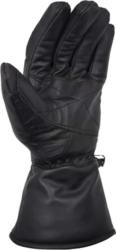 Vista 8 de Guantes de motocicleta para hombre para clima frío guantes de equitación de motocicleta de cuero auténtico color negro Negro