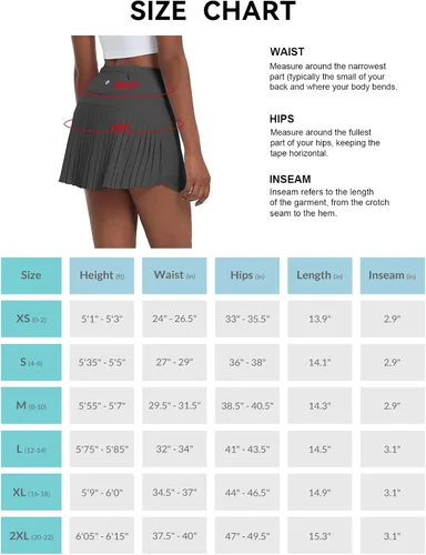 Vista 6 de BALEAF Falda de tenis plisada para mujer, falda pantalón de golf para mujer, cintura alta, pantalones cortos atléticos ligeros con bolsillos