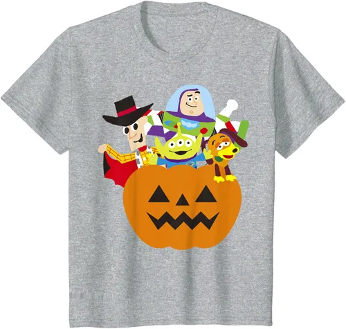 Vista 8 de Disney Pixar Toy Story - Camiseta de calabaza de Halloween, Negro