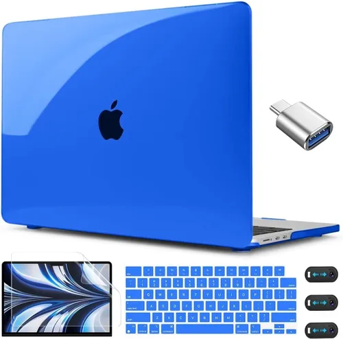 Vista 16 de CISSOOK para MacBook Air 13.6 M4 M3 M2 Funda 2025 2024 2022 Release, Carcasa Rígida de Plástico y Cubierta de Teclado y Adaptador USB para MacBook