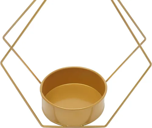 Vista 9 de Jarrones dorados para centros de mesa de boda, 10 piezas de centro de mesa de metal geométrico dorado, elegantes centros de mesa de boda para mesas