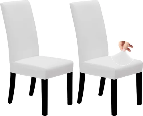 Vista 30 de Easy-Going - Juego de 2 fundas elásticas para sillas de comedor, fundas para sillas de comedor, fundas para sillas Parsons para comedor, ceremonia