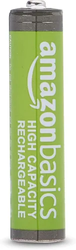 Vista 2 de Amazon Basics - Paquete de 4 pilas recargables AAA NiMH de alta capacidad de 850 mAh, 1.2V, recarga hasta 500 veces, precargadas