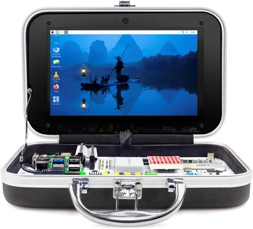 Vista 9 de ELECROW Crowpi2 - Kit todo en uno para Raspberry Pi 5, kit todo en uno para laptop Raspberry Pi con pantalla de 11.6 pulgadas (kit básico)