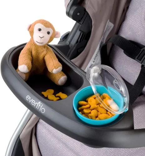 Vista 10 de Evenflo Bandeja de aperitivos para cochecito infantil con taza de aperitivos