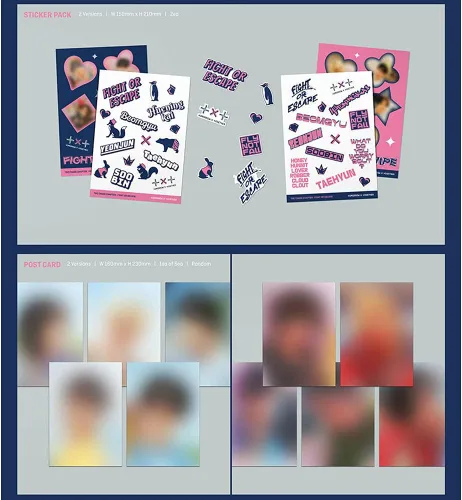 Vista 5 de TXT The Chaos Chapter : Fight or Escape 1st Repackage Album Tomorrow X Together [+Tarjeta fotográfica adicional y pegatina] (Juego