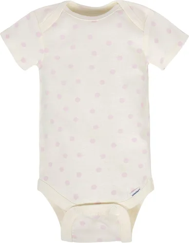 Vista 3 de Gerber Onesies Paquete de 8 mamelucos de manga corta para niñas bebés