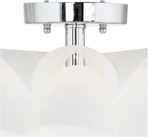 Vista 7 de Lámpara de techo flor blanca de Possini Euro Design, 15 3/4 pulgadas de ancho