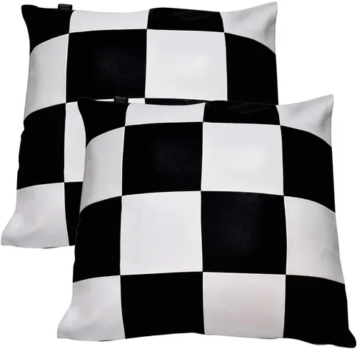 Vista 49 de LL LEATHER LOVERS Funda de almohada de piel de cordero - Funda de cojín para sofá, fundas decorativas para sala de estar y dormitorio, 20 x 20 Negro
