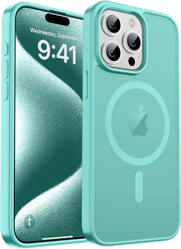 Vista 223 de zapica Funda magnética para iPhone Air, con protector de pantalla de vidrio templado, compatible con MagSafe, translúcida mate, a prueba de golpes