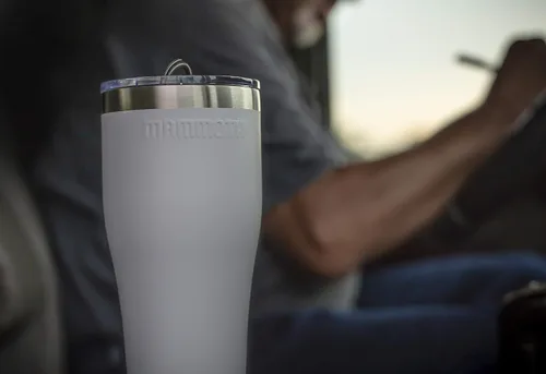 Vista 3 de Mammoth Coolers Rover - Vaso térmico de doble pared con aislamiento al vacío, acero inoxidable, 30 onzas