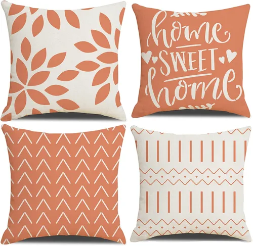 Vista 21 de Juego de 4 fundas de almohada cuadradas de 20 x 20 pulgadas, fundas de almohada cuadradas de 20 x 20 pulgadas, fundas de almohada bohemias y Negro