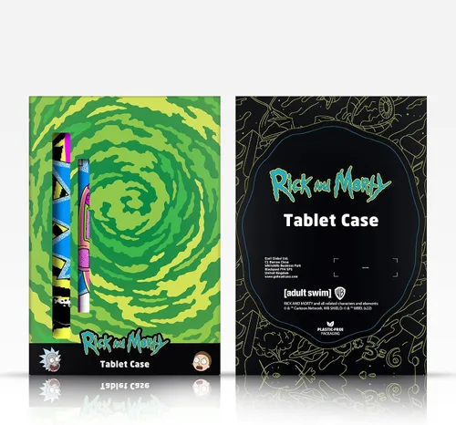 Vista 6 de Head Case Designs Funda de piel con licencia oficial de Rick and Morty Neon Pattern Season 3, compatible con Apple iPad Pro 12.9 2020/2021/2022