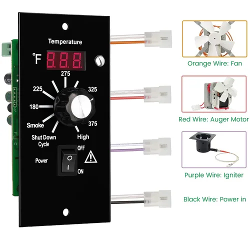 Vista 6 de Panel de control de repuesto para Traeger BAC236 Controlador Digital Elite Termostato BAC365 Ahumador de pellets de madera con sensor de sonda