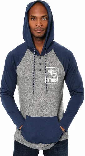 Vista 20 de Ultra Game - Sudadera con capucha de vellón para hombre con cuello Henley de la NFL Negro