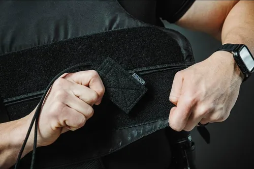 Vista 3 de Mantiene el micrófono de radio portátil en su lugar para policía/aplicación de la ley, negro