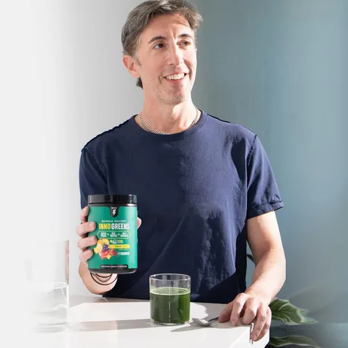 Vista 5 de Inno Greens Más de 28 verduras orgánicas y superalimentos Prebióticos avanzados + probióticos Superantioxidante + hidratación Espirulina