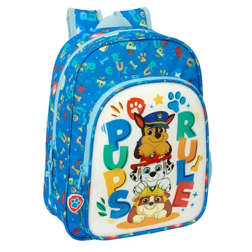 Vista 2 de Mochila Escolar The Paw Patrol Pups rule Azul 26 x 34 x 11 cm