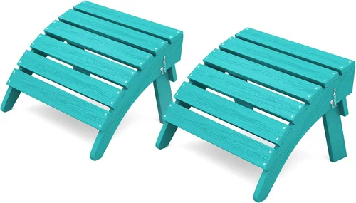 Vista 17 de KINGYES Otomana Adirondack plegable para silla Adirondack, Aruba