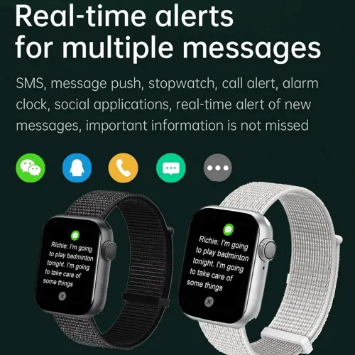 Vista 9 de Reloj inteligente para hombres y mujeres para teléfonos Android iOS compatible con iPhone, pantalla táctil completa rastreador de fitness
