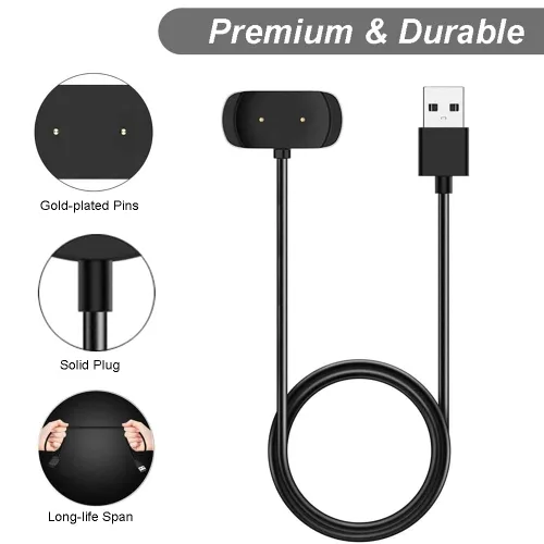 Vista 2 de Cargador para Amazfit Bip 5, Bip 3 Pro, BIP U Pro, T-Rex Pro, GTS 4 Mini, GTS 2 Mini, GTS 2e, GTS 2, GTR 2e, GTR 2, GTR Mini Smart Watch - Cable