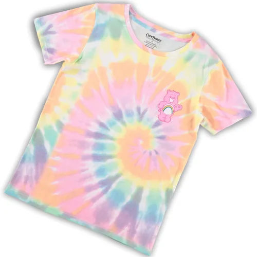Vista 7 de Care Bears Camisa de moda para mujer - Ropa clásica para mujer - Cheer Friend Funshine Good Luck Tie Dye Tee