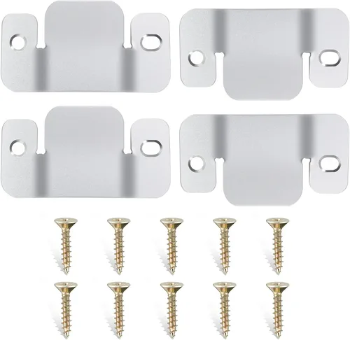 Vista 8 de DEEPDREAM 12 conectores seccionales de sofá de metal, clips de sofá, conector de muebles entrelazados con 28 tornillos