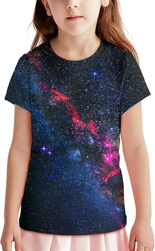 Vista 4 de Neemanndy Camisetas de manga corta con estampado 3D para adolescentes y niñas de 6 a 16 años