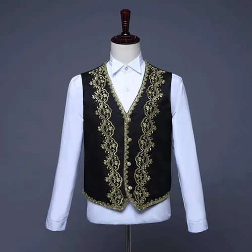 Vista 2 de Abrigo steampunk para hombre, chaqueta gótica victoriana, uniforme de Halloween, estilo vintage