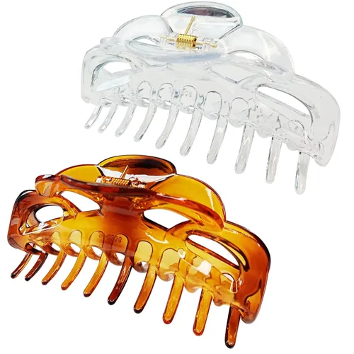 Vista 13 de Pinzas para cabello grandes de plástico, para mujeres con cabello grueso