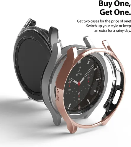 Vista 6 de Ringke Funda delgada [paquete de 2] compatible con Galaxy Watch 4 Classic de 1.811 pulgadas, reloj 4 bisel [solo marco] cubierta dura