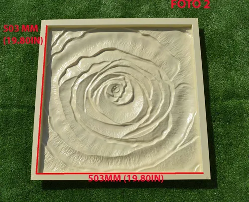 Vista 2 de BETONEX SvitMolds - Molde de pared para bricolaje, diseño de rosa, 3D, decoración de arte de pared, paneles decorativos de pared 3D01
