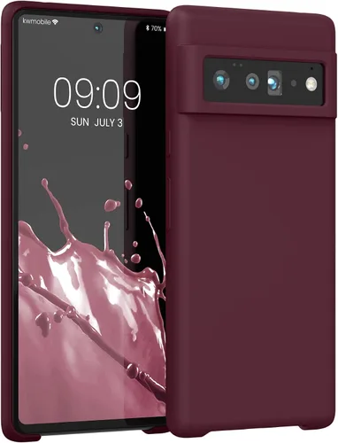 Vista 326 de kwmobile Funda Compatible con Google Pixel 6 Pro - Funda de Teléfono de Silicona TPU con Acabado Suave - Azul Caribe