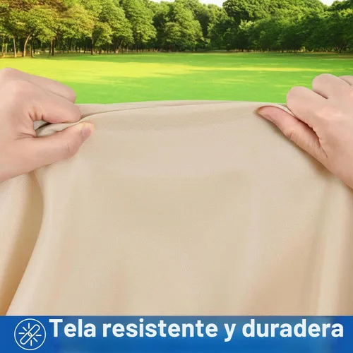 Vista 5 de Fundas para mesa de tarjetas cuadradas de 34 x 34 pulgadas, resistentes al viento, lavables Beige