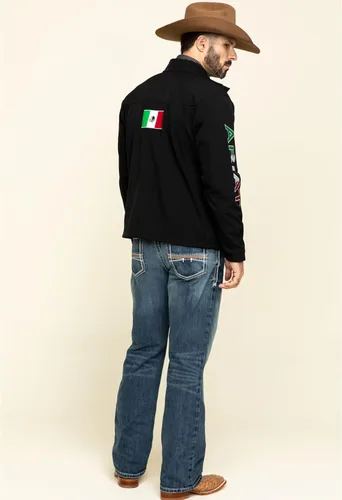 Vista 6 de Ariat Chaqueta Classic Team Softshell Mexico para hombre, color negro
