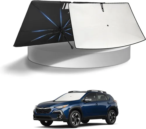 Vista 146 de KUST - Parasol plegable para parabrisas para BMW X1 E84, accesorios 2011 2012 2013 2014 2015, protector de visera de sol ajustable que bloquea
