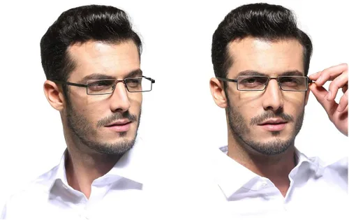 Vista 7 de Lentes de lectura de medio marco con estuche portátil, lentes de lectura delgados y ligeros para mujeres y hombres (2 pares 1.25)