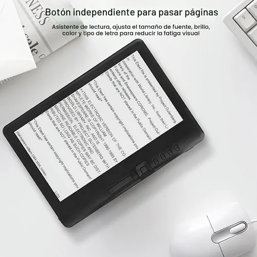 Vista 4 de Lector de libros electrónicos, lector de libros electrónicos TFT LCD de 7 pulgadas, dispositivo digital impermeable de mano con funciones multimedia