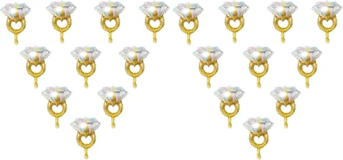 Vista 7 de 10 piezas de mini anillo de diamantes para compromiso, aniversario y suministros de boda