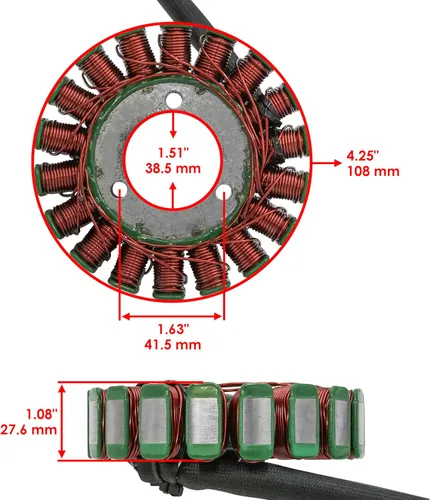 Vista 2 de Caltric Estator compatible con Suzuki Dl650 Dl-650 Dl650A Abs V-Strom 650 2004-2009