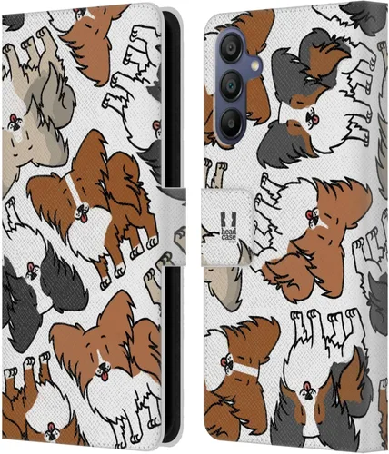 Vista 14 de Head Case Designs Airedale Terrier Dog Breed Patterns 4 Leather Wallet Case Compatible with Samsung Galaxy A15