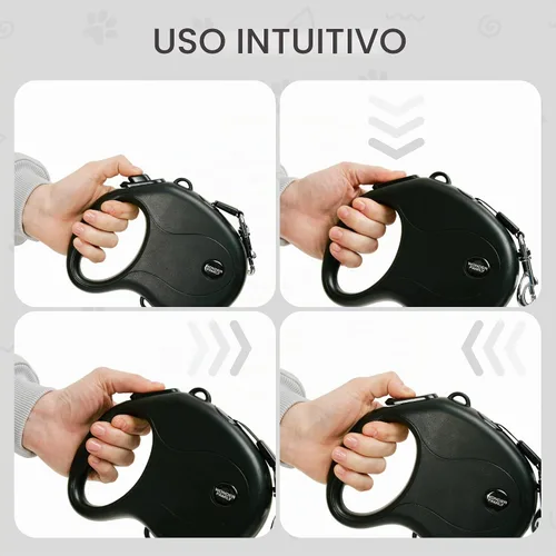 Vista 6 de Correa retráctil para perros pequeños de hasta 33 libras – 10 pies de largo manos libres plomo para perros – Correa reflectante resistente
