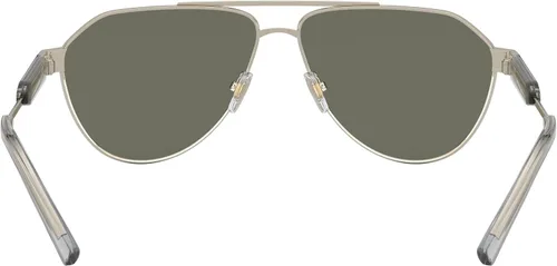 Vista 4 de Versace Gafas de sol para hombre marco dorado pálido lentes color marrón espejo dorado 2441in