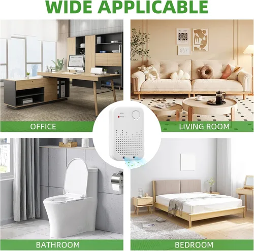 Vista 6 de Ionizadores de aire enchufables, paquete de 2 unidades sin filtro, purificadores de aire portátiles silenciosos para dormitorio, cocina, baño