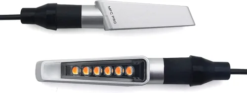 Vista 3 de Mini luces de señal de giro LED para MT-07 MT-09 FZ-09 MT-10 YZF R1 R3 R6 R25 FJ09 FZ07 FZ1CB1000RR (Sin secuencial, plateado-4 piezas)
