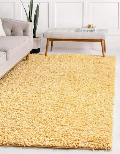 Vista 160 de Unique Loom Colección Davos Shag - Alfombra Lino