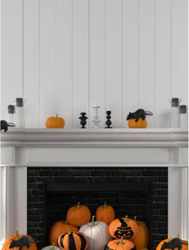 Vista 7 de Rata de Halloween Rata Negra Ratón Simulado Decoración Bromas Apoyos Juguete Style2 Araña