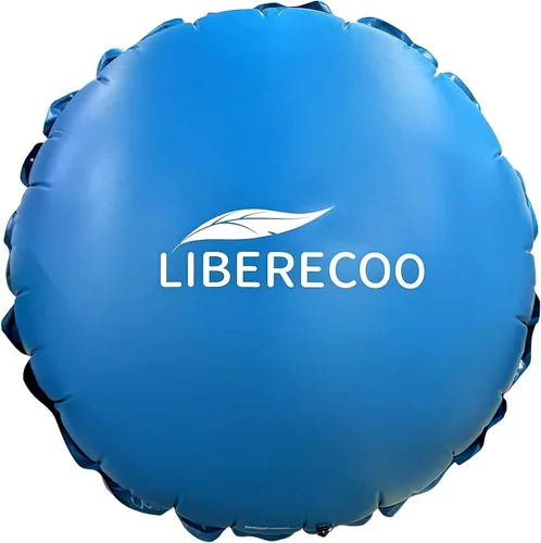 Vista 12 de LIBERECOO Almohadas de piscina redondas de 4 pies para piscinas sobre el suelo - Almohadas de invierno súper duraderas de 0.4 mm Almohadas